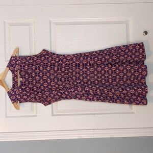 Purple and Pink Patterned Dress